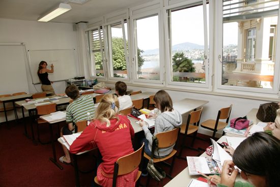 Во время урока SLC, Neuchâtel