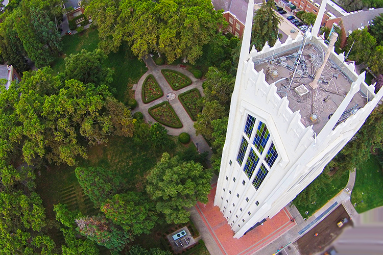 Вид сверху на University of the Pacific